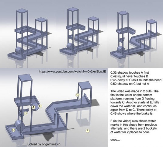 Impossible Escher waterfall video solution