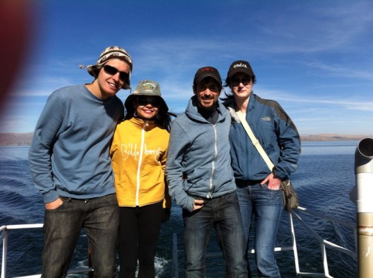 On our way to the floating islands of Uros - Titicaca Lake