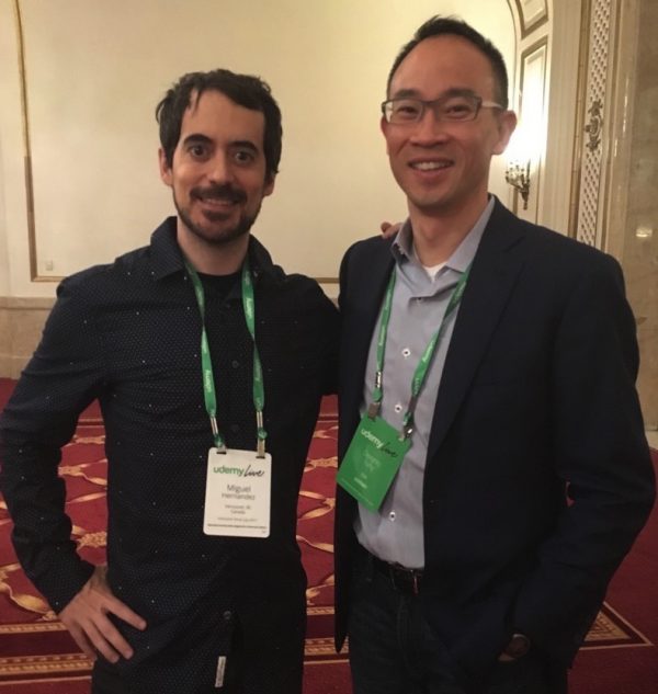 With Dennis Yang, CEO of Udemy who is very optimistic about the future of Udemy... oh yeah!