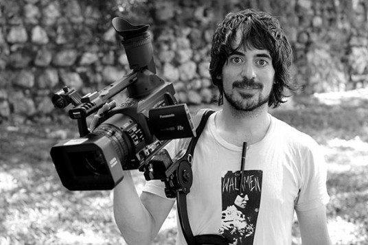 Miguel Hernandez shooting a music video in Madrid, Spain. - Aug 2010